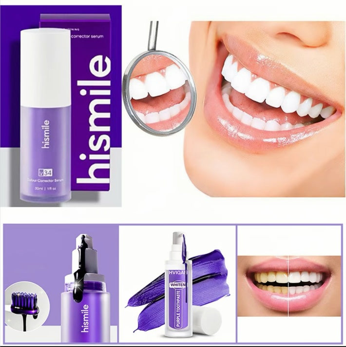 V34 Colour Corrector, Tooth Stain Removal, Teeth Whitening Booster, Purple Toothpaste, Colour Correcting, V34 Visit The  Store