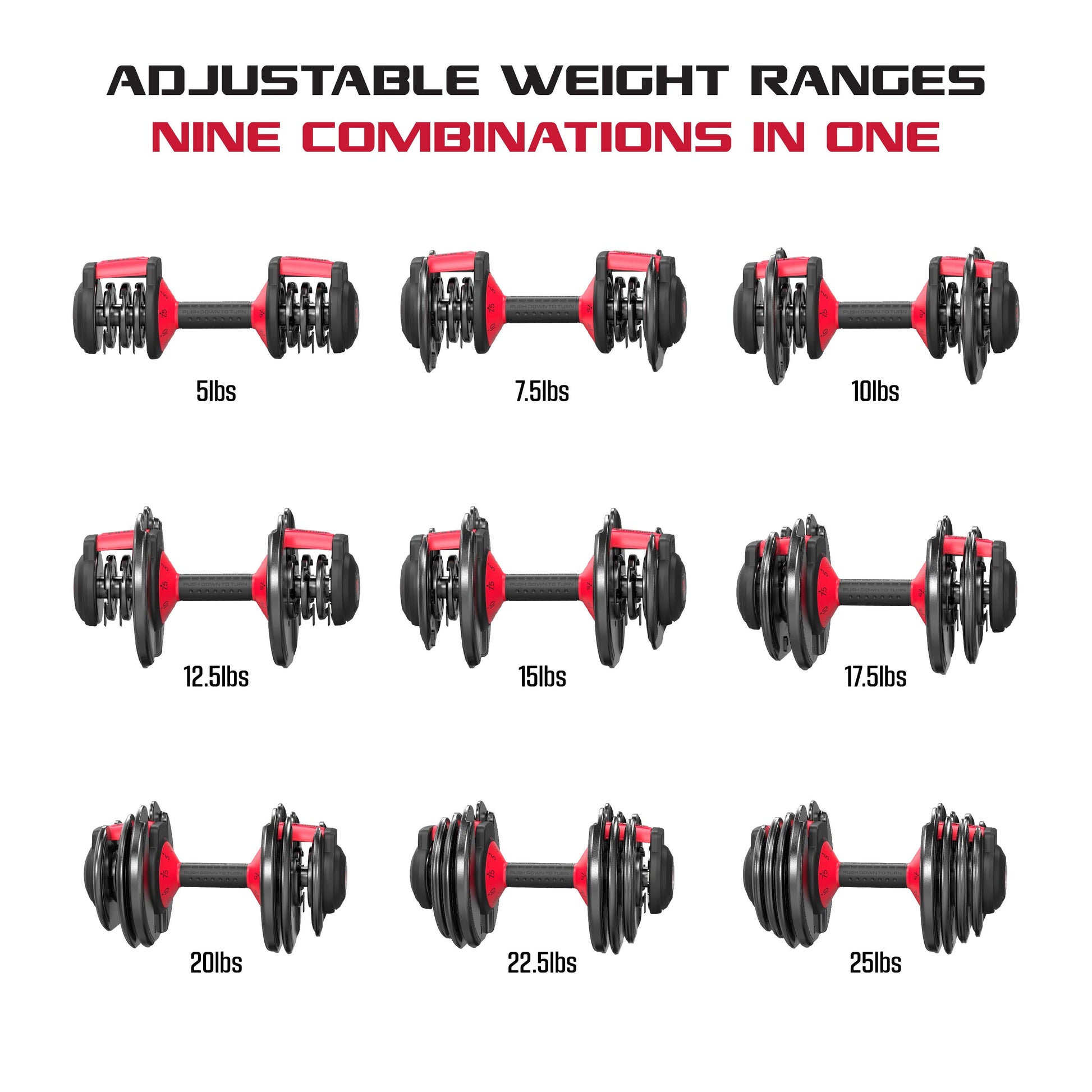 Transform Your Workout with the Smartbell 9-in-1 Adjustable Dumbbell - 25 Lbs of Versatile Strength Training!